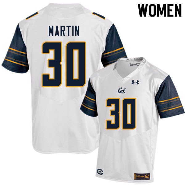 Women #30 Jaylen Martin Cal Bears UA College Football Jerseys Sale-White - Click Image to Close